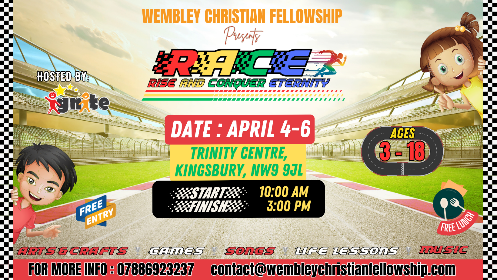 IGNITE Race theme graphic